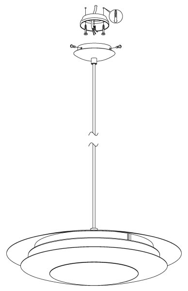 Eglo 98043 - LED RGBW Stmievateľný luster na lanku MONEVA LED/18W/230V