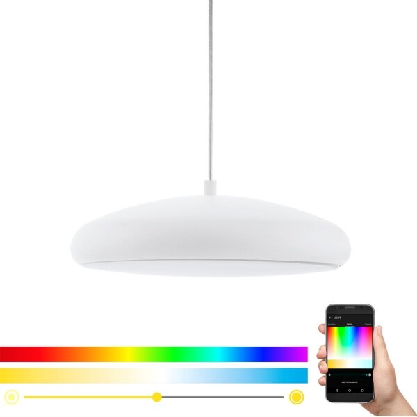 Eglo 33765-LED RGBW Stmievateľný luster na lanku RIODEVA-C LED/27W/230V 2700-6500K