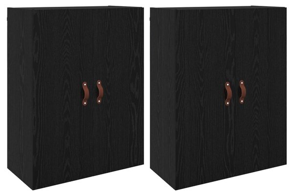 Nástenná skrinka Nástenný 2 pcs Čierny dub 69,5 x 34 x 90 cm