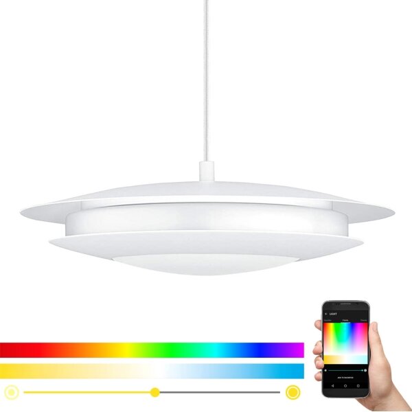 Eglo 98041 - LED RGB Stmievateľný luster na lanku MONEVA-C LED/18W/230V