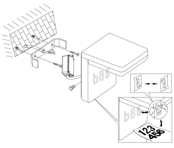 Eglo 98091 - LED Domové číslo AMAROSI LED/11W/230V IP44