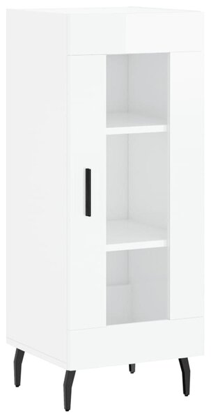 Komoda lesklá biela 34,5x34x90 cm spracované drevo