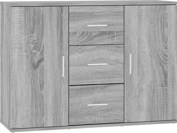 Komoda sivá sonoma 91x29,5x65 cm spracované drevo