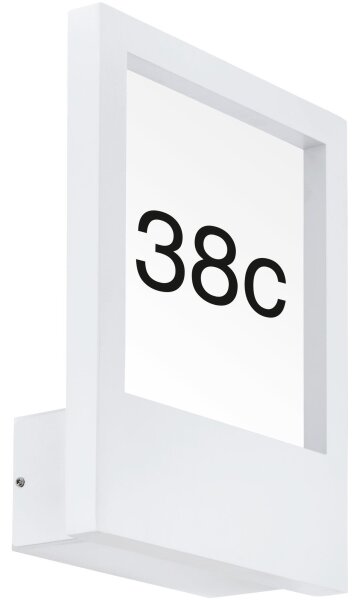 Eglo 98143 - Domové číslo MONTEROS 1xE27/28W/230V IP44 biela