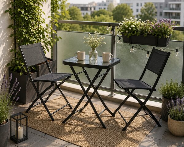 Balkónový set nábytku – stolík + 2 stoličky