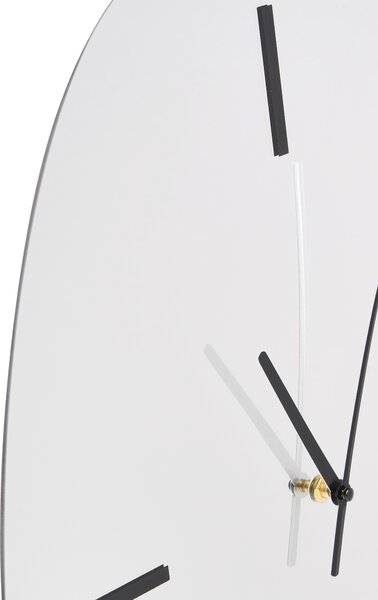 Nástenné hodiny 54 x 45 cm minimalistický dizajn zrkadlový povrch bytové doplnky obývačka spálňa