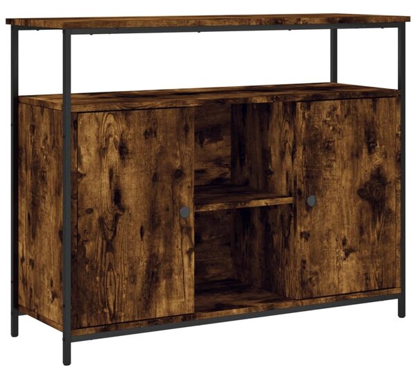 Komoda dymový dub 100x35x80 cm kompozitné drevo