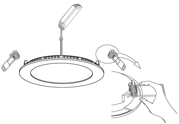 Eglo 98212 - LED stmievatelné zapustené stropné svietidlo FUEVA-A LED/5W/230V + diaľkové ovládanie