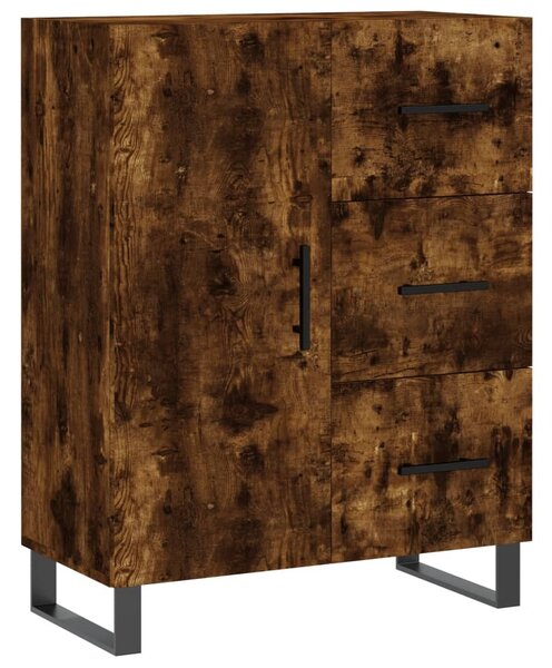 Komoda dymový dub 69,5x34x90 cm kompozitné drevo