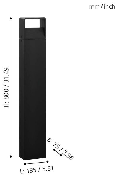 Eglo 98272 - LED Vonkajšia lampa DONINNI LED/5W/230V IP44