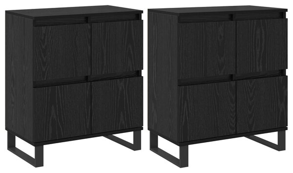 Servírovacia skriňa 2 pcs Čierny dub 60 x 35 x 70 cm