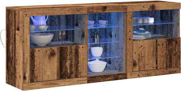 LED komoda Staré drevo 162 x 37 x 67 cm Kompozitné drevo
