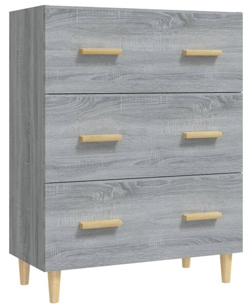 Komoda sivý dub sonoma 70x34x90 cm spracované drevo