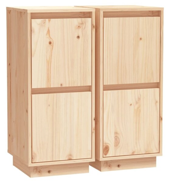 Komody 2 ks 31,5x34x75 cm, borovicový masív