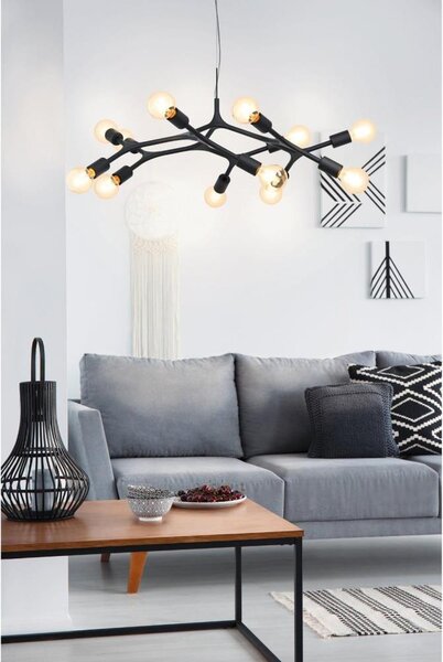 Eglo 98347 - Luster na lanku BOCADELLA 12xE27/60W/230V