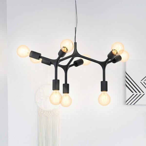 Eglo 98346 - Luster na lanku BOCADELLA 9xE27/60W/230V