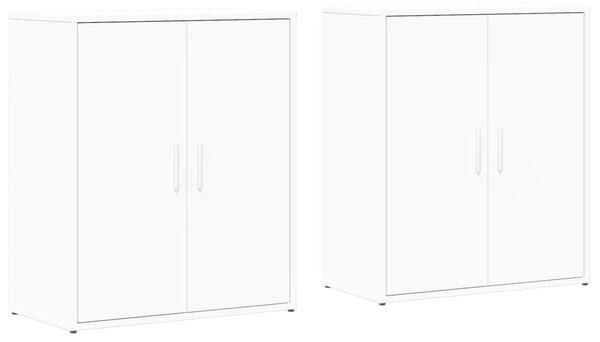 Komody 2 ks biele 60x31x70 cm kompozitné drevo
