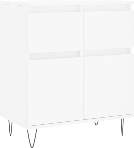 Komoda biela 60x35x70 cm spracované drevo
