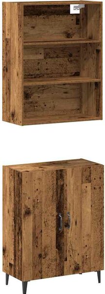 Príborník so nástennou skrinkou Old Wood Engineered Wood