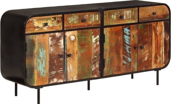 Komoda 140x35x70 cm masívne recyklované drevo a kov