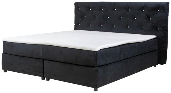 BOXSPRINGOVÁ POSTEĽ, 140/200 cm čierna Livetastic - Online Only spálne, Online Only