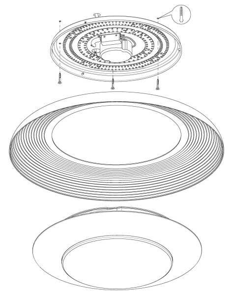 Eglo 98527 - LED Stmievateľné stropné svietidlo CANICOSA LED/24,5W/230V + DO