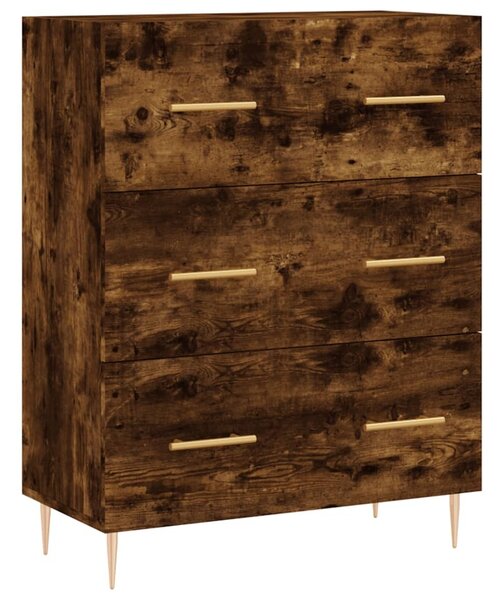 Komoda dymový dub 69,5x34x90 cm kompozitné drevo