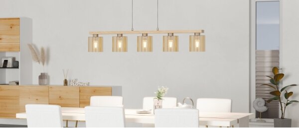 Eglo 901292 - Luster na lanku CASTRALVO 5xE27/28W/230V