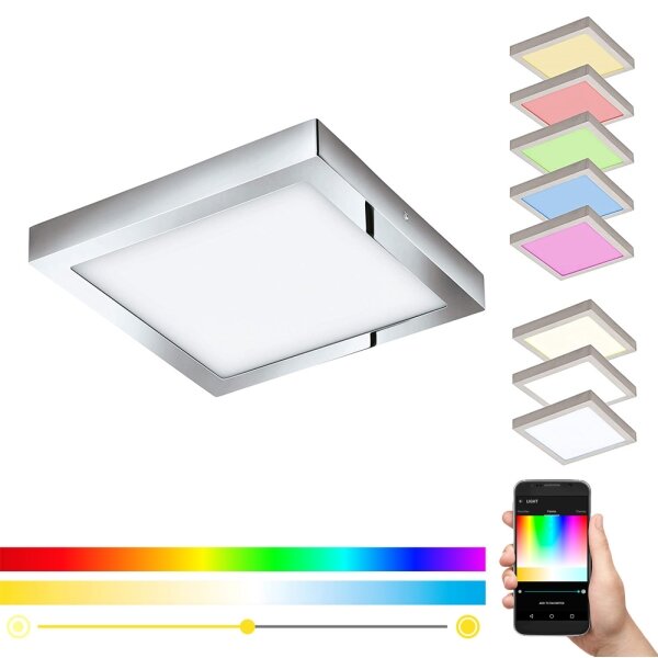 Eglo 98561 - LED RGBW stmievateľné stropné svietidlo FUEVA-C LED/21W/230V BT IP44