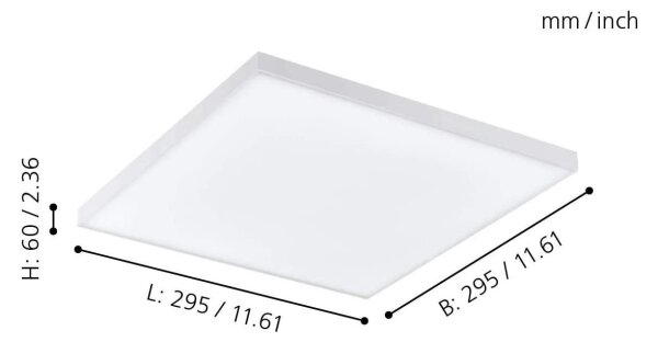 Eglo 98562 - LED RGB Stmievateľné stropné svietidlo TURCONA-C LED/15W/230V + DO