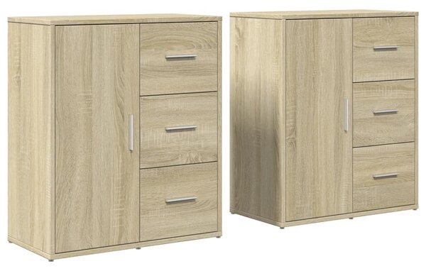 Komody 2 ks dub sonoma 60x31x70 cm kompozitné drevo