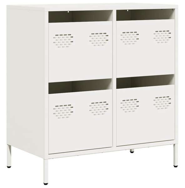 Komoda biela 68x39x73,5 cm oceľ valcovaná za studena