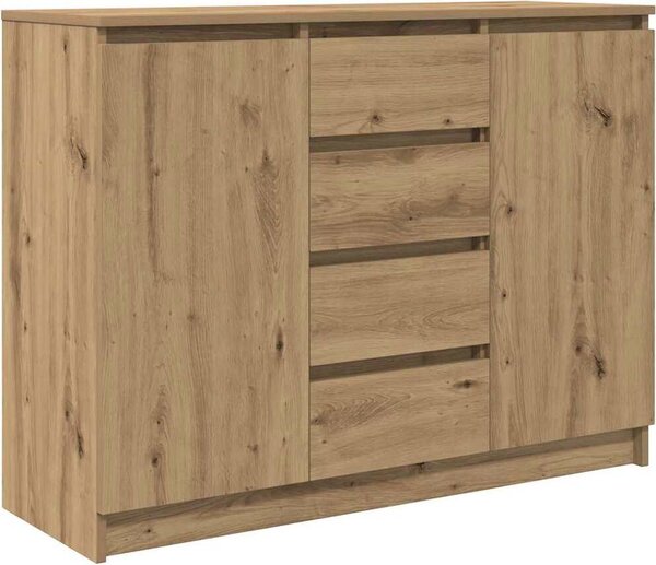 Komoda so zásuvkami dub artisan 100,5x35x76 cm kompozitné drevo