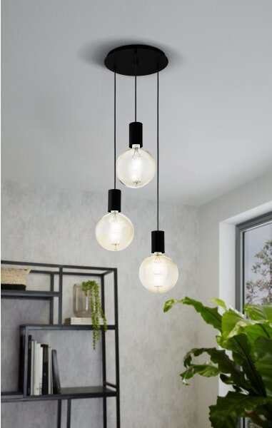 Eglo 98663 - Luster na lanku POZUETA 3xE27/40W/230V