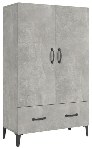 Komoda betónovo sivá 70x31x115 cm spracované drevo