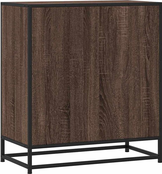 Komoda hnedý dub 68x35x76 cm kompozitné drevo a kov