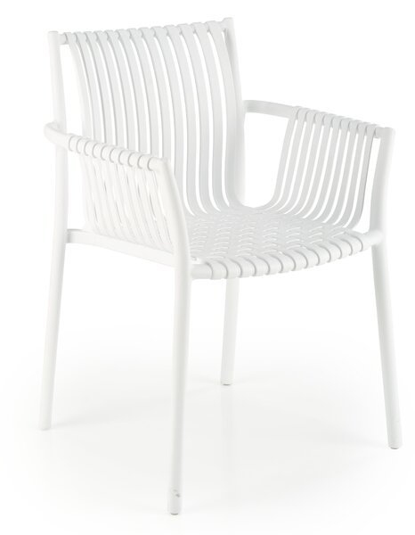 Biela plastová stolička K492