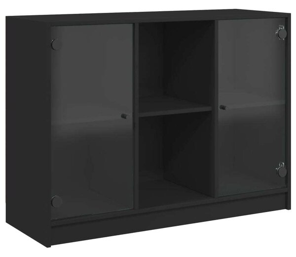 Komoda čierna 102x37x75,5 cm kompozitné drevo