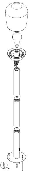 Eglo 98703 - Vonkajšia lampa DONATORI 1xE27/60W/230V IP44