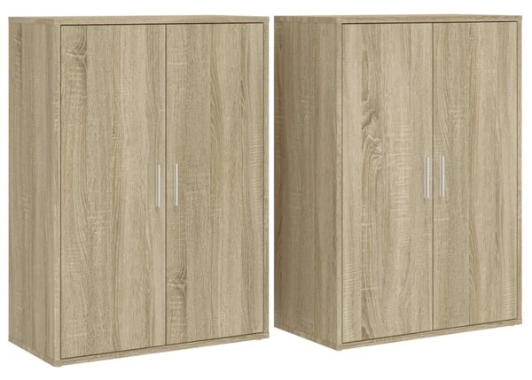 Komody 2 ks dub sonoma 60x31x84 cm kompozitné drevo