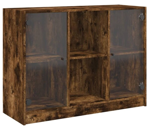Komoda dymový dub 102x37x75,5 cm kompozitné drevo