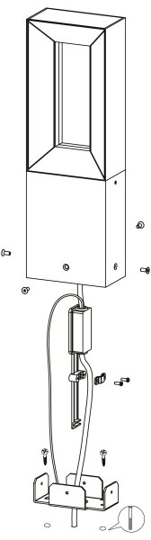 Eglo 98728 - LED Vonkajšia lampa RIFORANO 2xLED/5W/230V IP44 77 cm