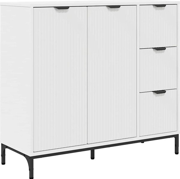 Servírovacia skriňa Biela 89,5 x 33 x 82 cm Kompozitné drevo