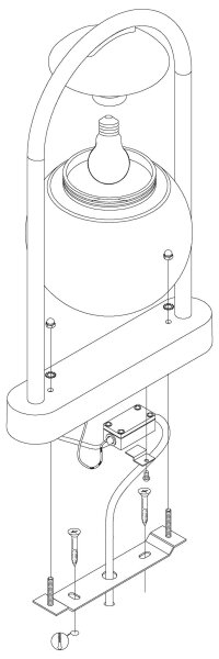 Eglo 98732 - Vonkajšia lampa VECCHIA 1xE27/28W/230V IP44