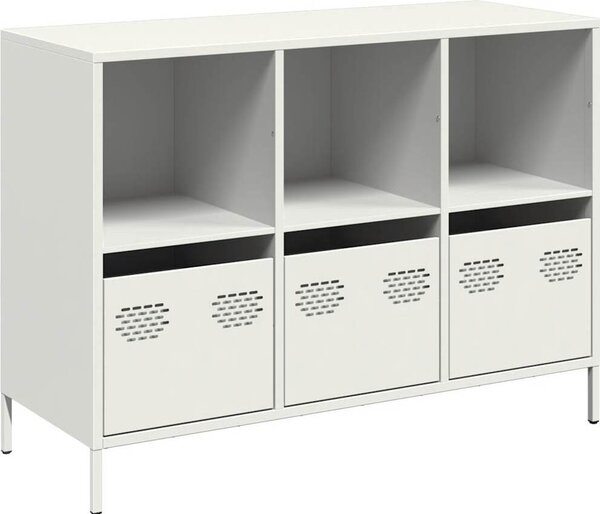 Komoda biela 101,5x39x73,5 cm oceľ valcovaná za studena