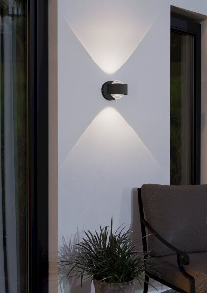 Eglo 98746 - LED Vonkajšie nástenné svietidlo TREVIOLO 2xLED/2W/230V IP44
