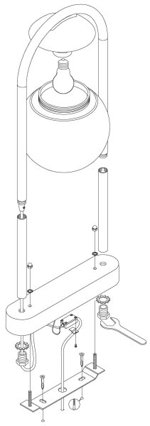 Eglo 98733 - Vonkajšie svietidlo VECCHIA 1xE27/28W/230V IP44