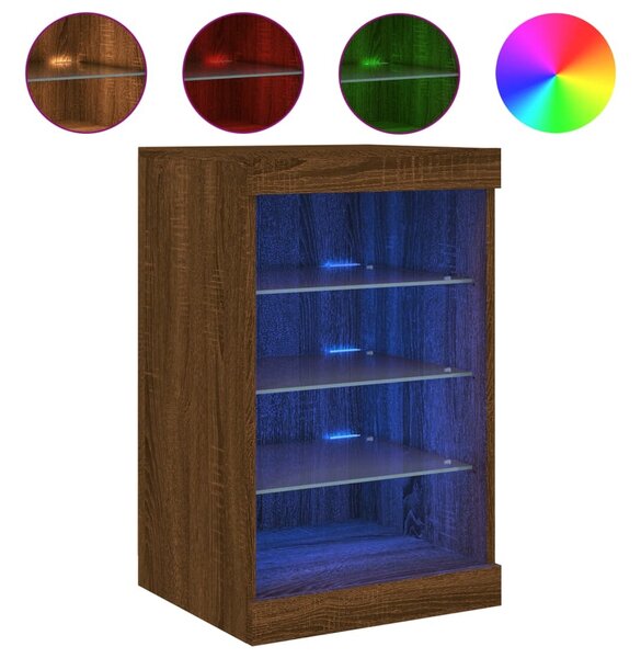 Komoda s LED svetlami hnedý dub 41x37x67 cm