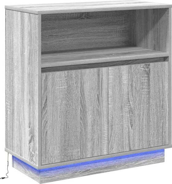 LED komoda Sivý Sonoma 71 x 34,5 x 75 cm Kompozitné drevo