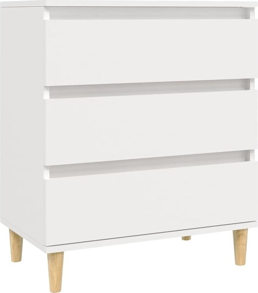 Komoda biela 60x35x70 cm spracované drevo